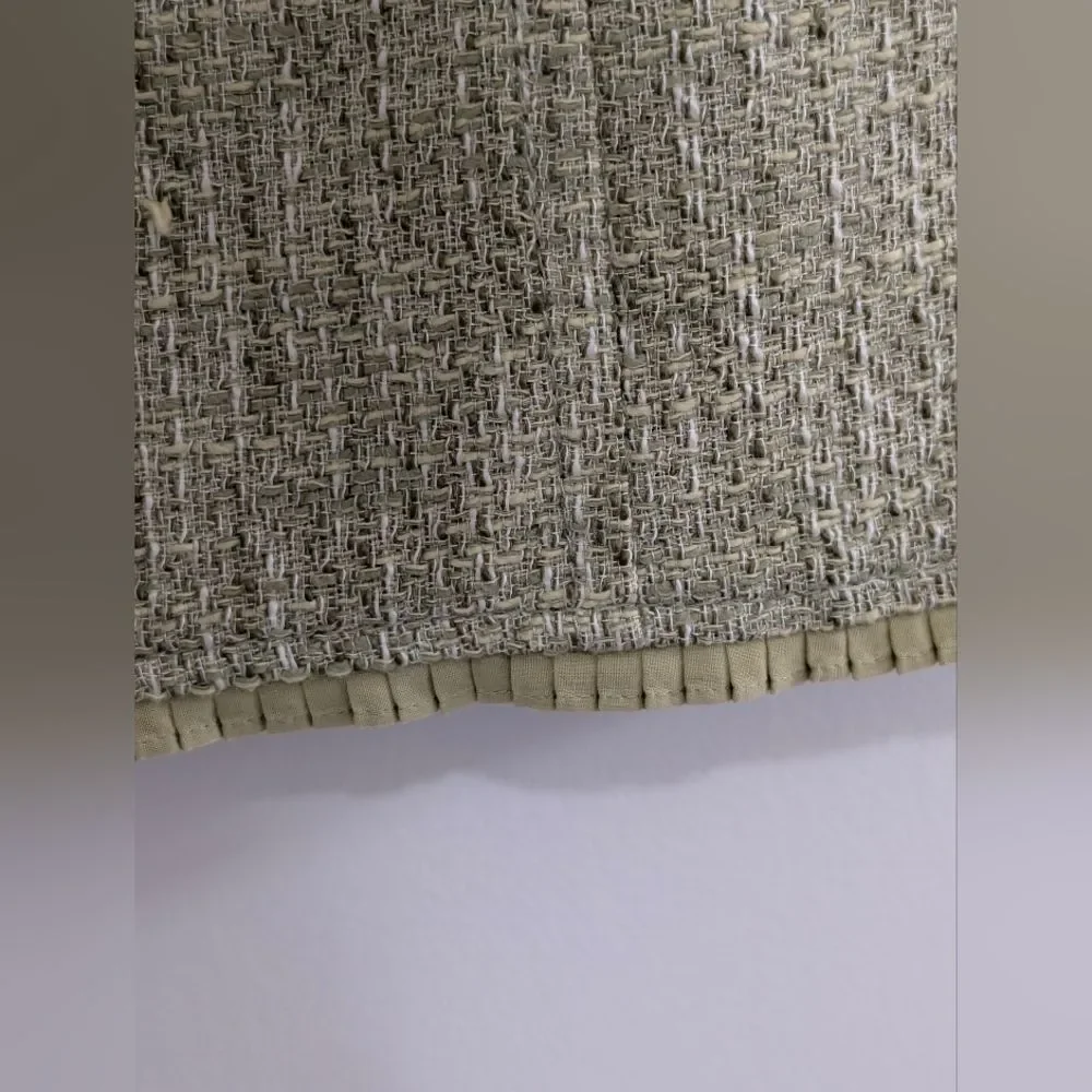 Ann Taylor Chartreuse Green Tweed Pencil Skirt Size 4 Poetcore Office Siren